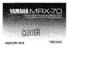 Yamaha MRX-70 - Owners Manual 
